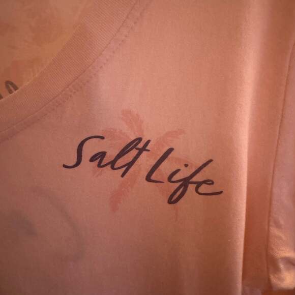 NWOT Salt Life Women's Pink Keep Palm Carry On Long Sleeve T-Shirt Size M - Picture 4 of 5